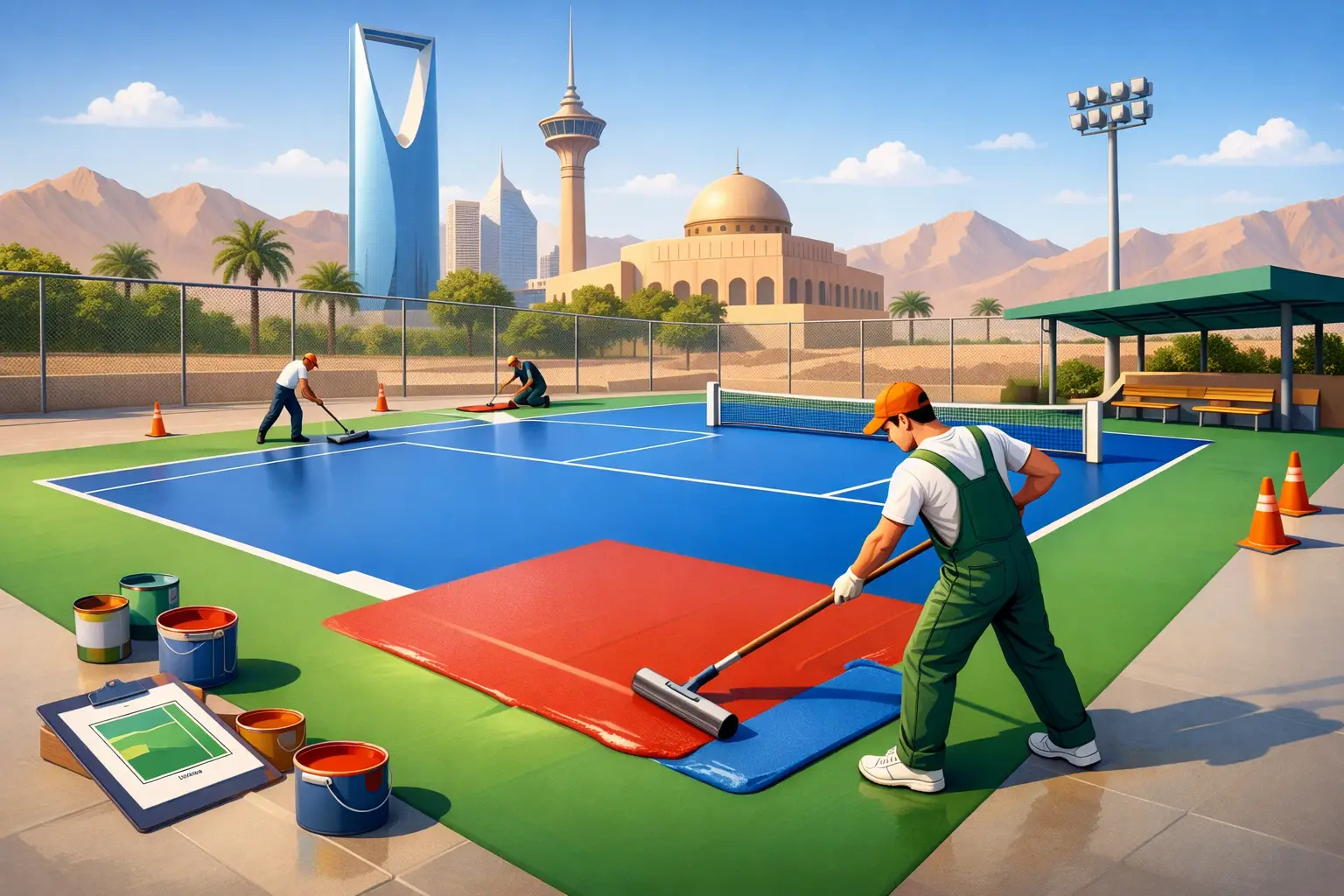 Acrylic Court Resurfacing in Saudi Arabia