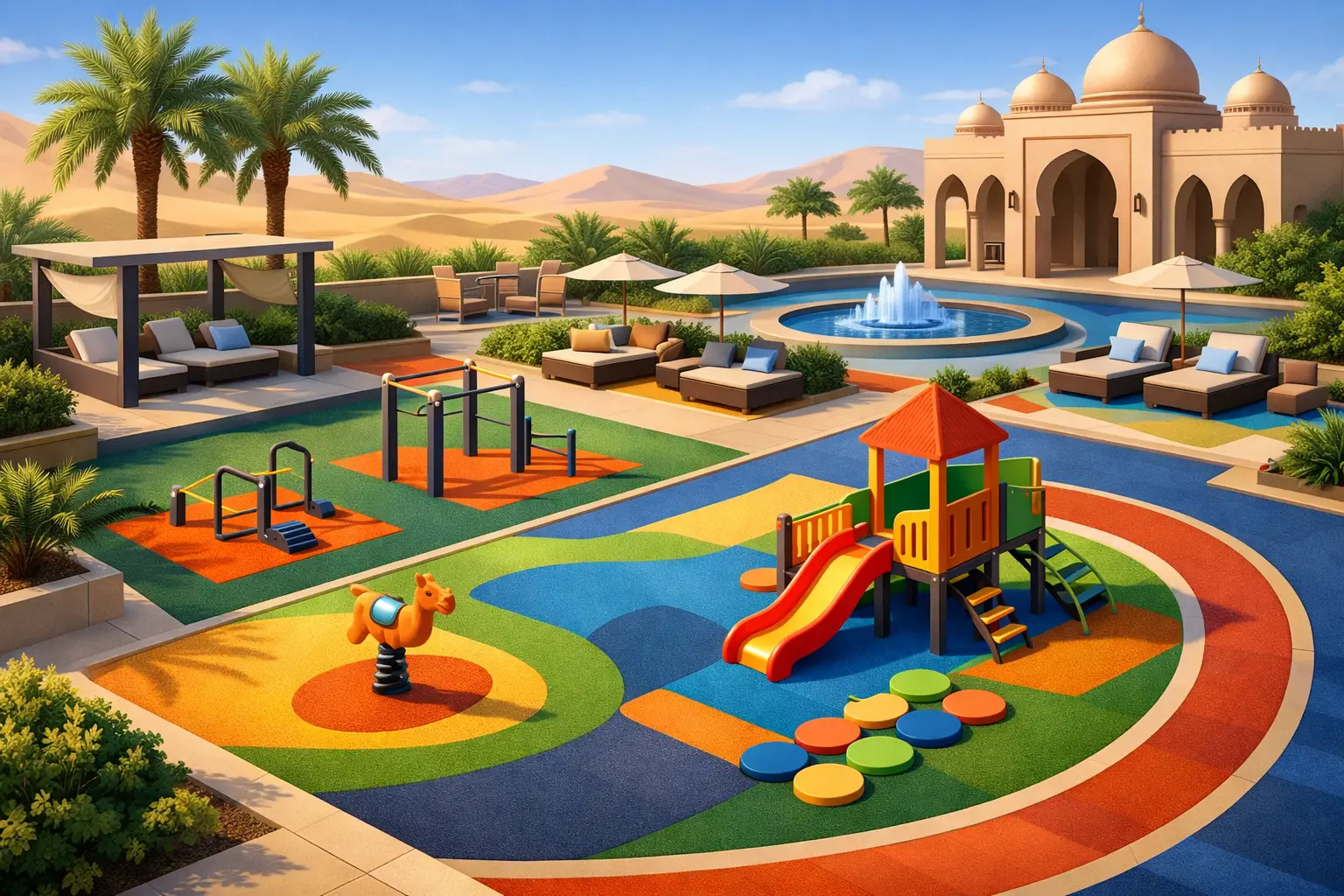 EPDM Rubber Flooring for Saudi Outdoor Spaces