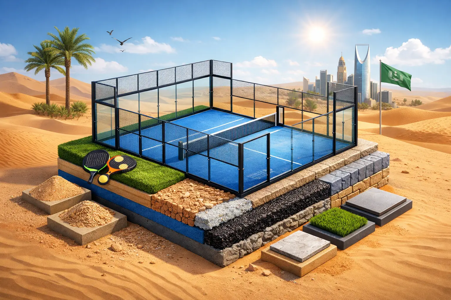 Best Padel Court Materials for Saudi Conditions
